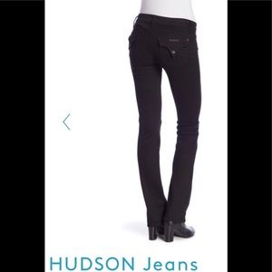 Hudson Black Denim bootcut jeans triangle pocket